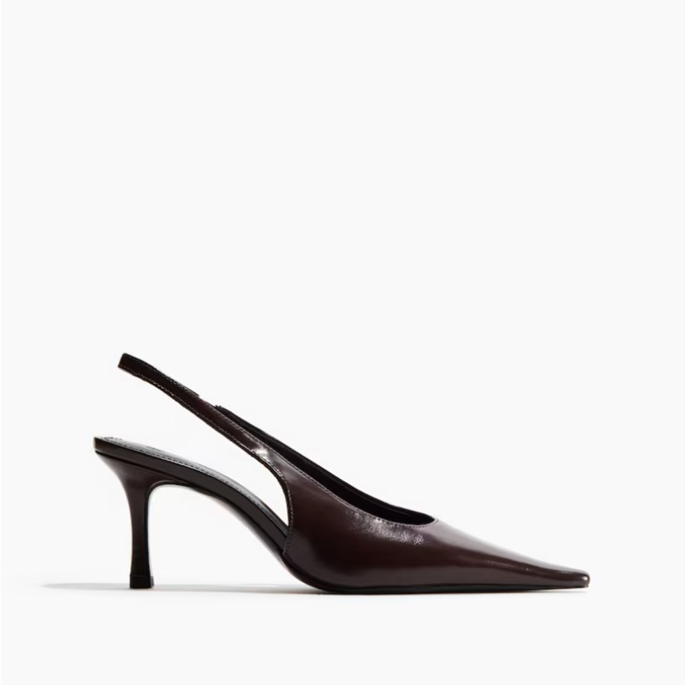 H&M Pointed Toe Heel in Dark Brown sz 6